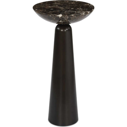 Hastings Accent Table by Uttermost in dark bronze. Made from marble, iron in a modern style.