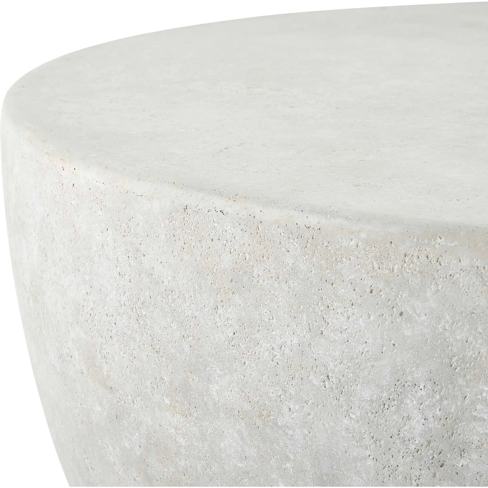 Wright Outdoor Coffee Table by Uttermost in white. Made from glass fiber reinforced concrete in a transitional style.