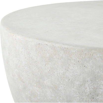 Wright Outdoor Coffee Table by Uttermost in white. Made from glass fiber reinforced concrete in a transitional style.
