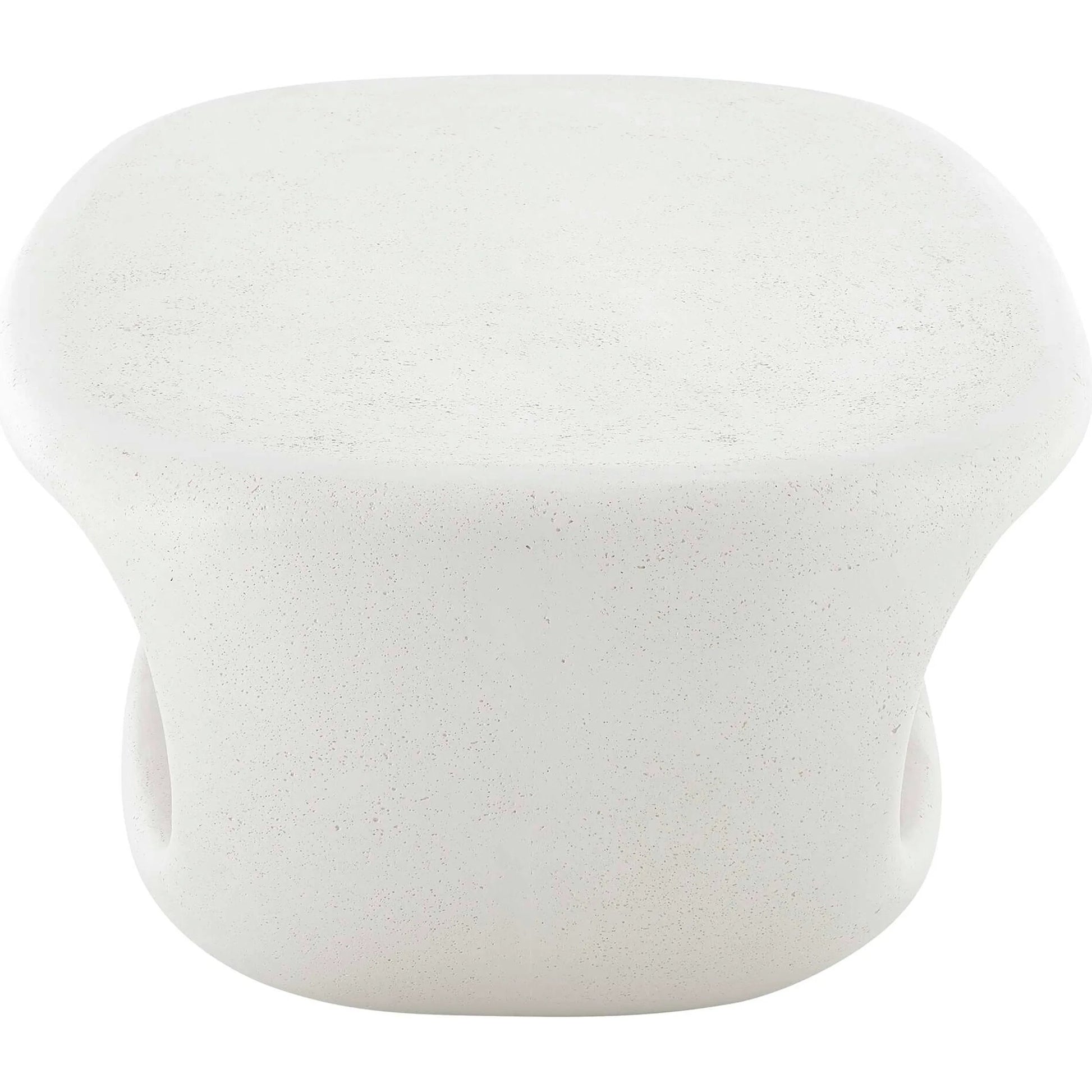 Leyton Outdoor Coffee Table by Uttermost in white. Made from glass fiber reinforced concrete in a modern style.