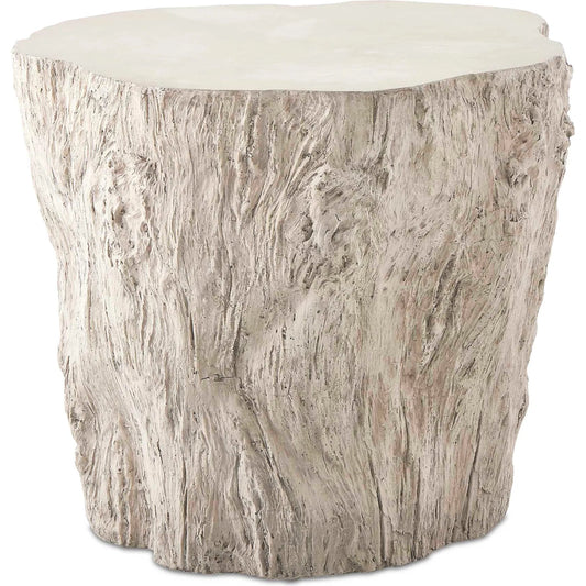 Oakmont Outdoor Side Table by Uttermost in white. Made from glass fiber reinforced concrete in a unique style.