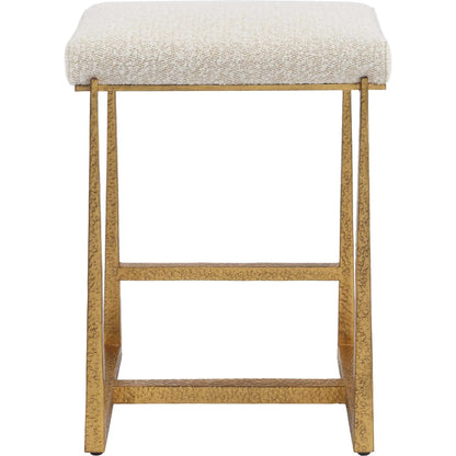 Midas Counter Stool by Uttermost. Made from iron, mdf, foam, fabric in a transitional style.