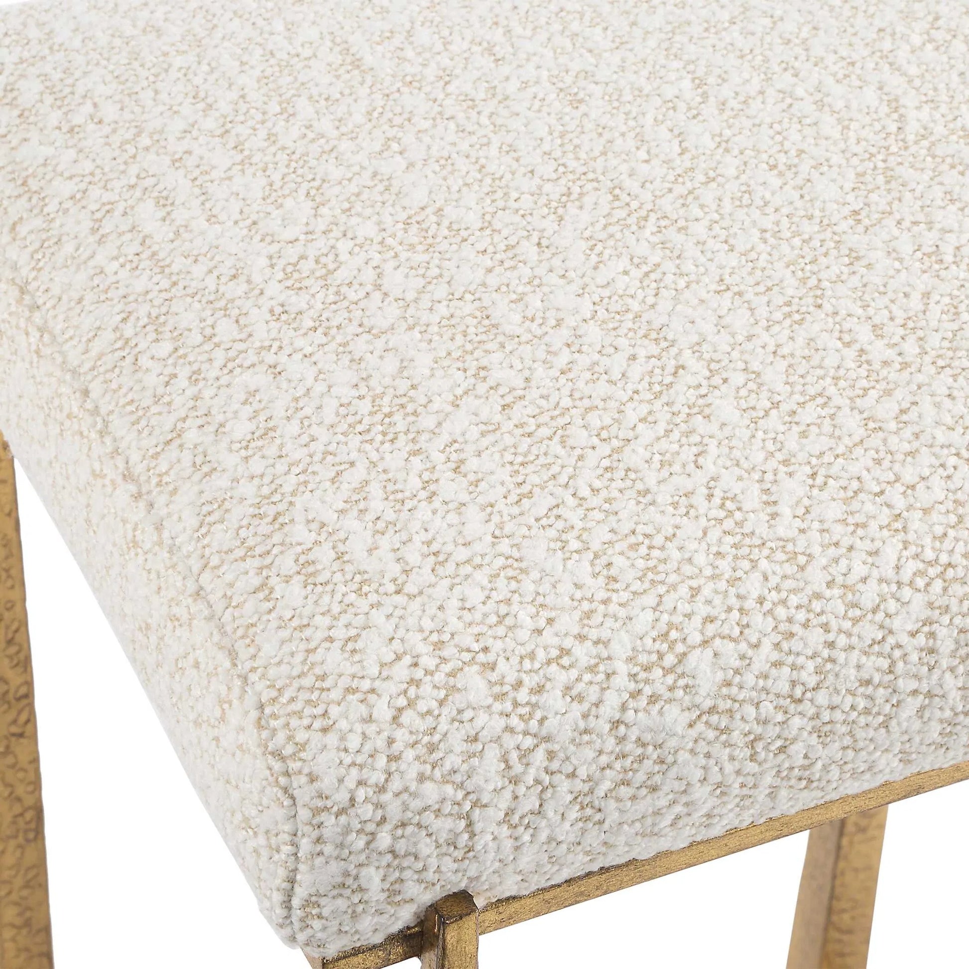 Midas Counter Stool by Uttermost. Made from iron, mdf, foam, fabric in a transitional style.