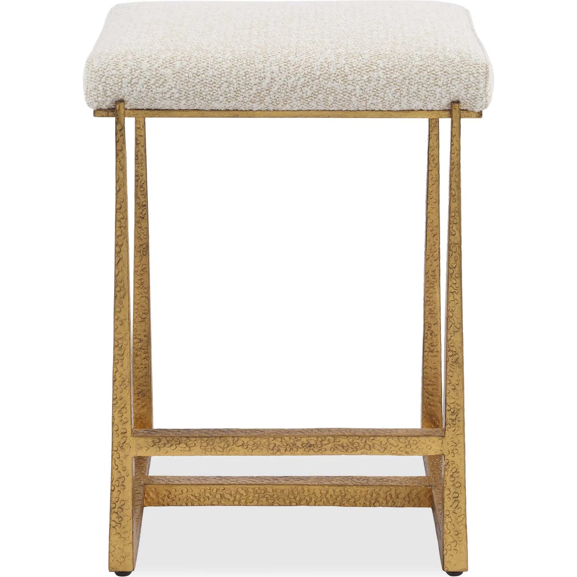 Midas Counter Stool by Uttermost. Made from iron, mdf, foam, fabric in a transitional style.