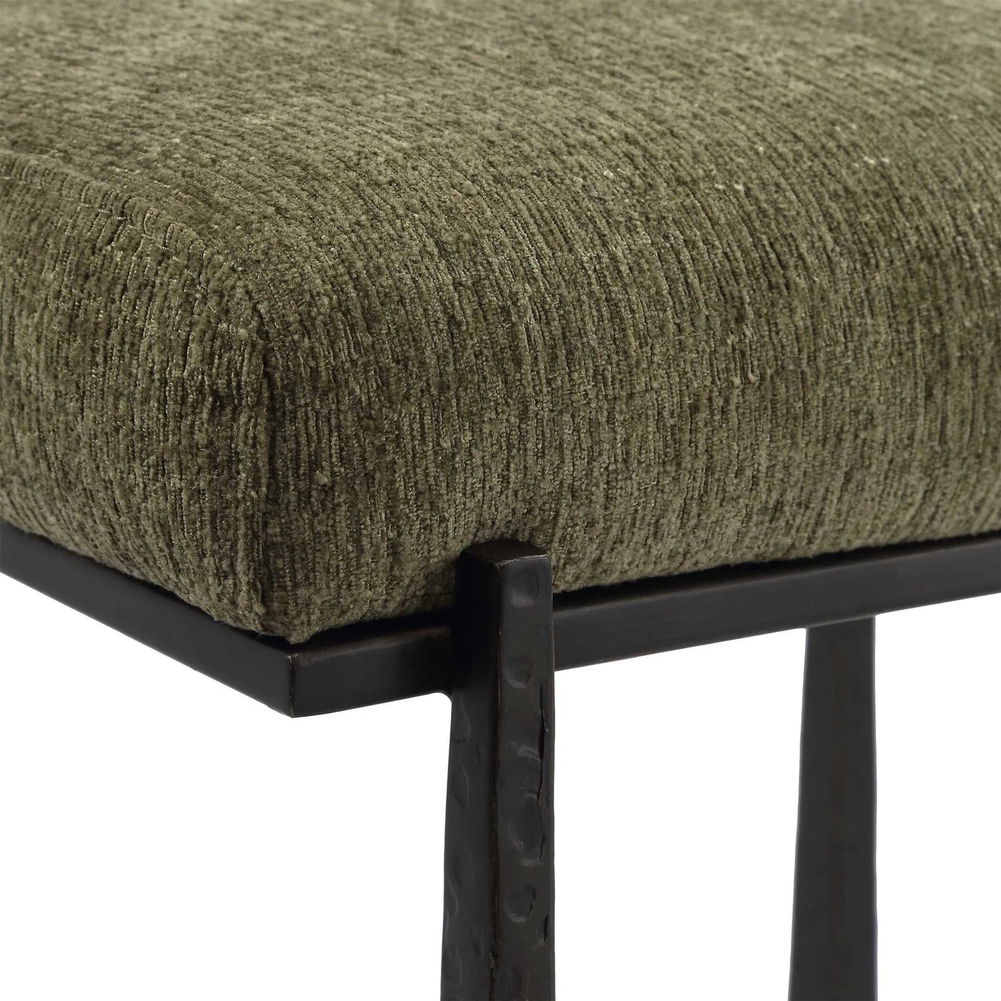 Midas Counter Stool by Uttermost. Made from iron, mdf, foam, fabric in a transitional style.