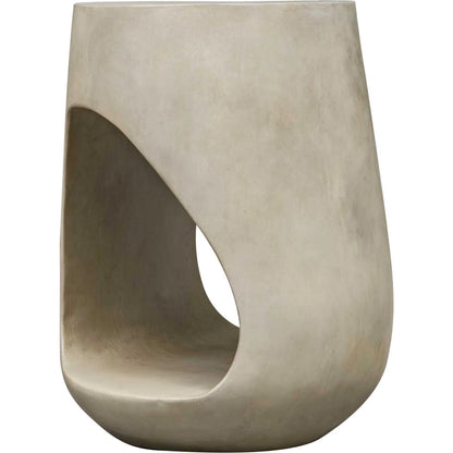 Lithos Outdoor Accent Table by Uttermost in gray. Made from javamix wood, plywood with resin in a transitional style.