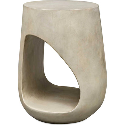 Lithos Outdoor Accent Table by Uttermost in gray. Made from javamix wood, plywood with resin in a transitional style.