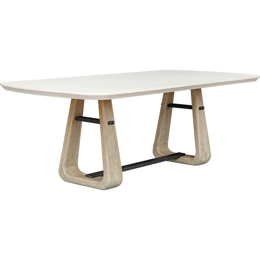 Circa Outdoor Dining Table by Uttermost in black. Made from foamboard, mahogani wood in a unique style.
