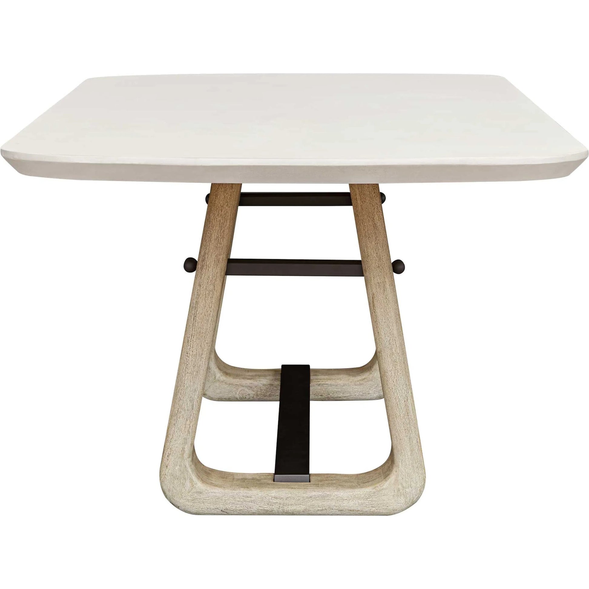 Circa Outdoor Dining Table by Uttermost in black. Made from foamboard, mahogani wood in a transitional style.