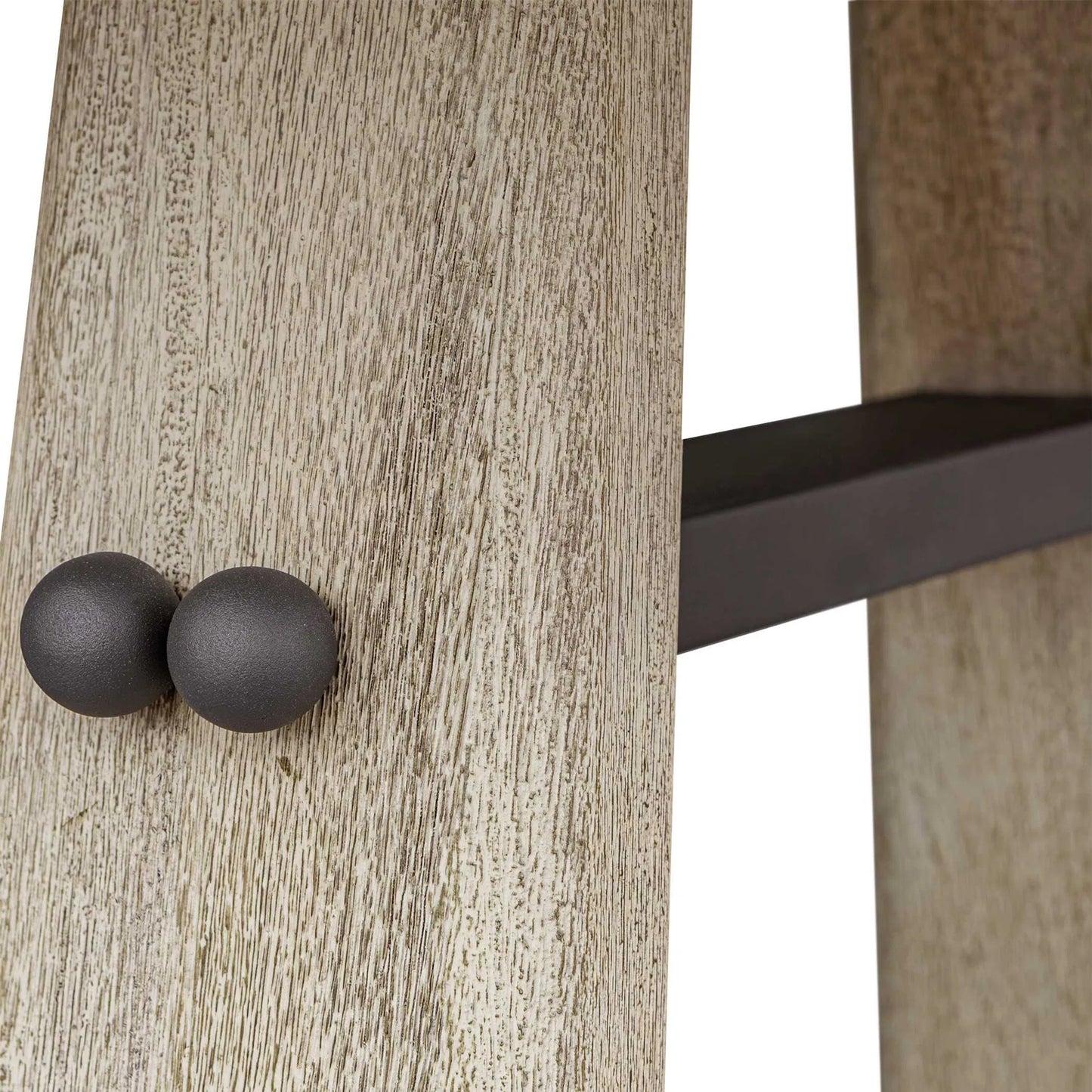 003 SI-2386850 | Closeup | Circa Outdoor Dining Table by Uttermost in black. Made from foamboard, mahogani wood in a transitional style.