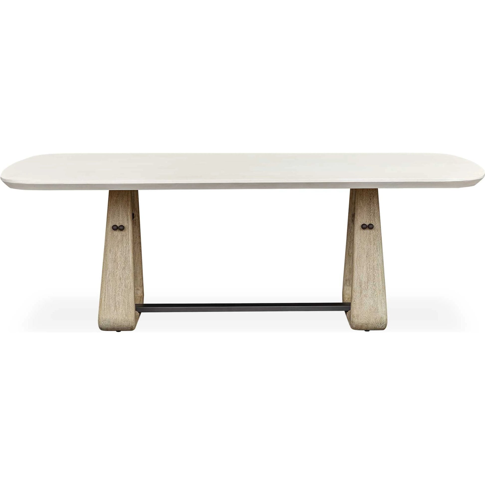 Circa Outdoor Dining Table by Uttermost in black. Made from foamboard, mahogani wood in a transitional style.