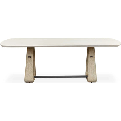 Circa Outdoor Dining Table by Uttermost in black. Made from foamboard, mahogani wood in a transitional style.