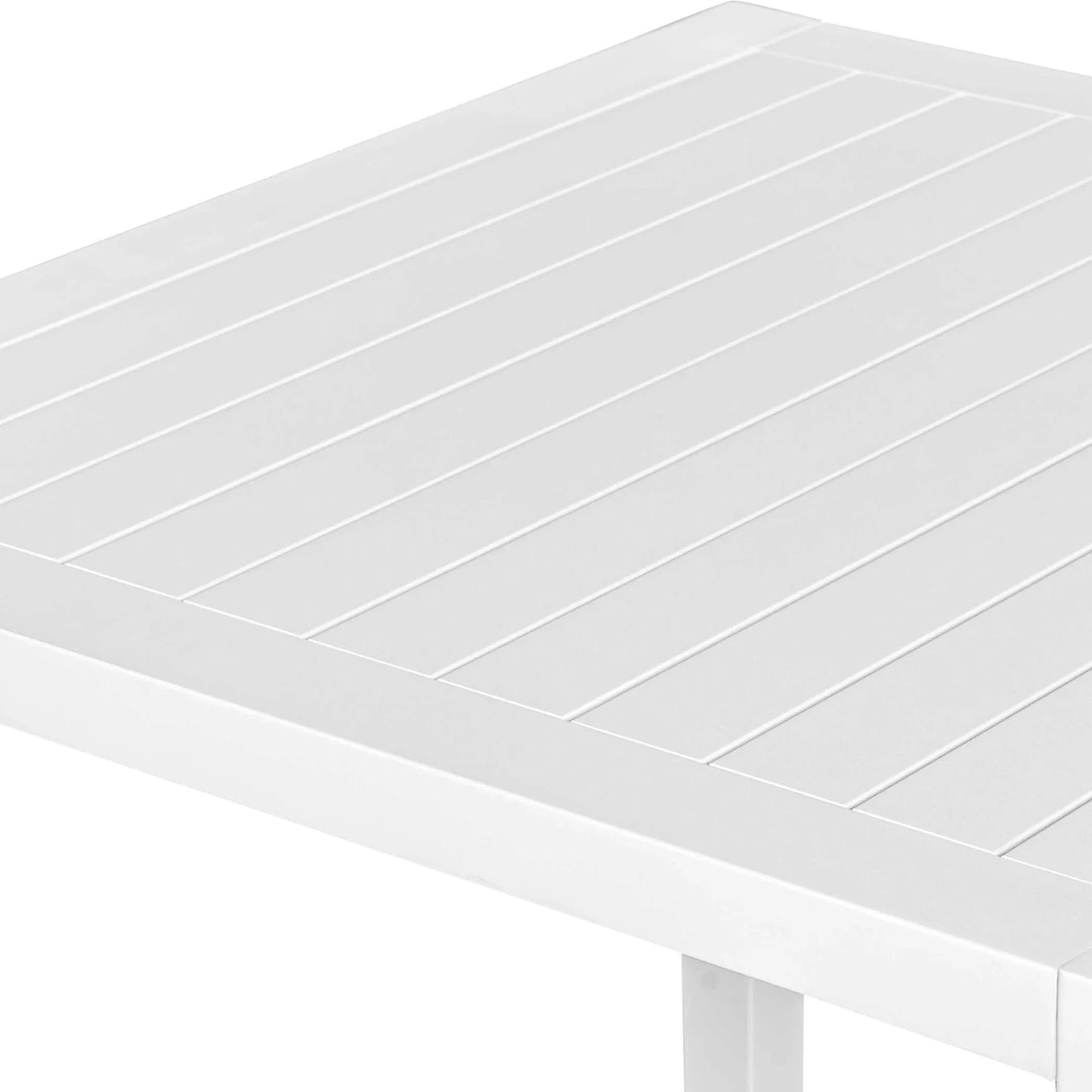 002 SI-2386840 | Closeup | Montellano Outdoor Bar Table by Uttermost in white. Made from metal aluminium in a transitional style.