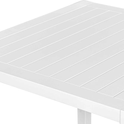 Montellano Outdoor Bar Table by Uttermost in white. Made from metal aluminium in a transitional style.