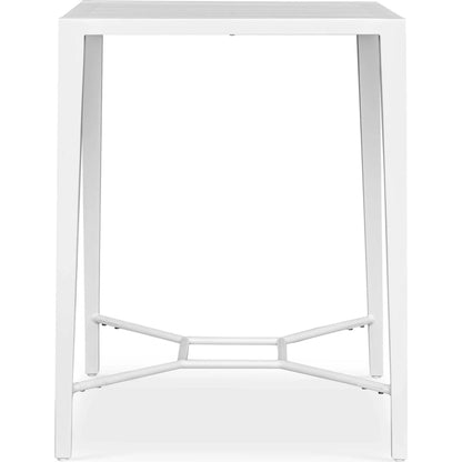 Montellano Outdoor Bar Table by Uttermost in white. Made from metal aluminium in a transitional style.