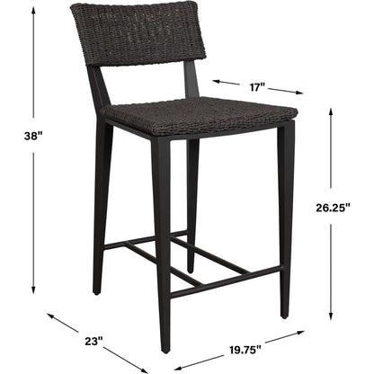 Calbas Outdoor Counter Stool by Uttermost. Made from unique in a rustic style.