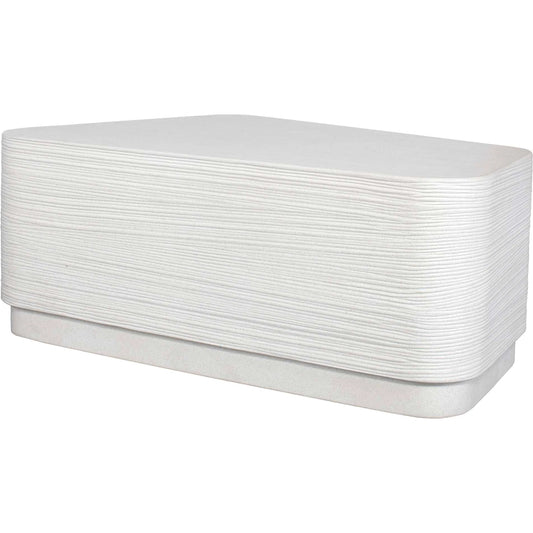 Saltwater Coffee Table by Uttermost in white. Made from glass fiber reinforced concrete in a unique style.