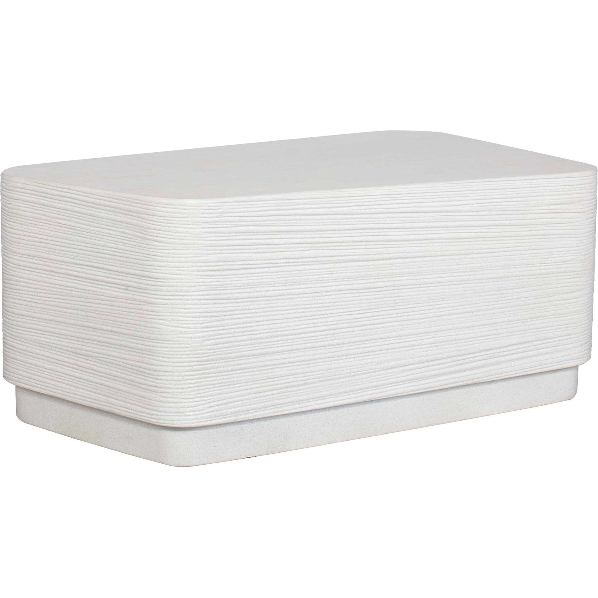 Saltwater Coffee Table by Uttermost in white. Made from glass fiber reinforced concrete in a transitional style.