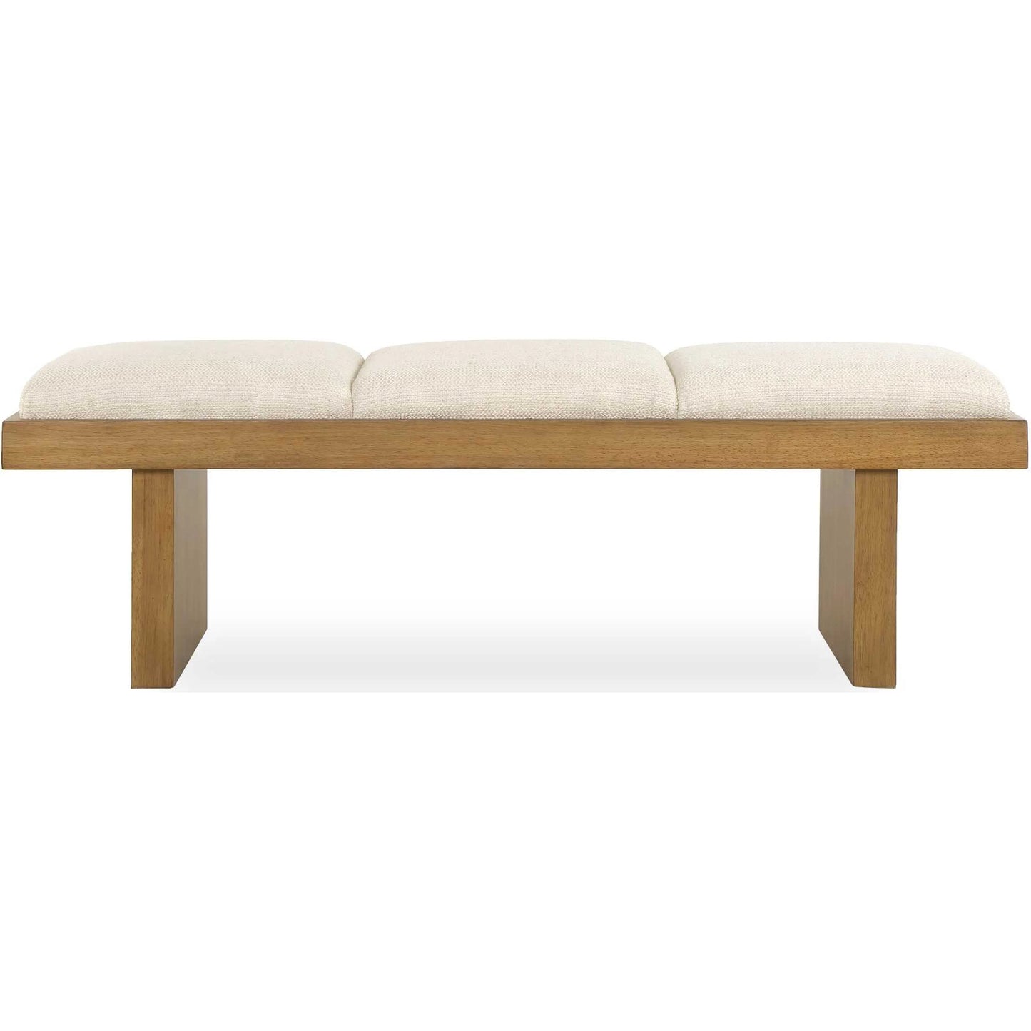 000 SI-2630767 | Additional Silo | Haden Upholstery Bench by Uttermost in brown, white and walnut. Made from plywood, rubber wood, fabric, foam in a unique style.