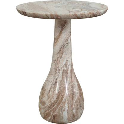 Shura Indoor-Outdoor Accent Table by Uttermost in brown, white and rust. Made from marble, metal, mirror, mdf in a unique style.