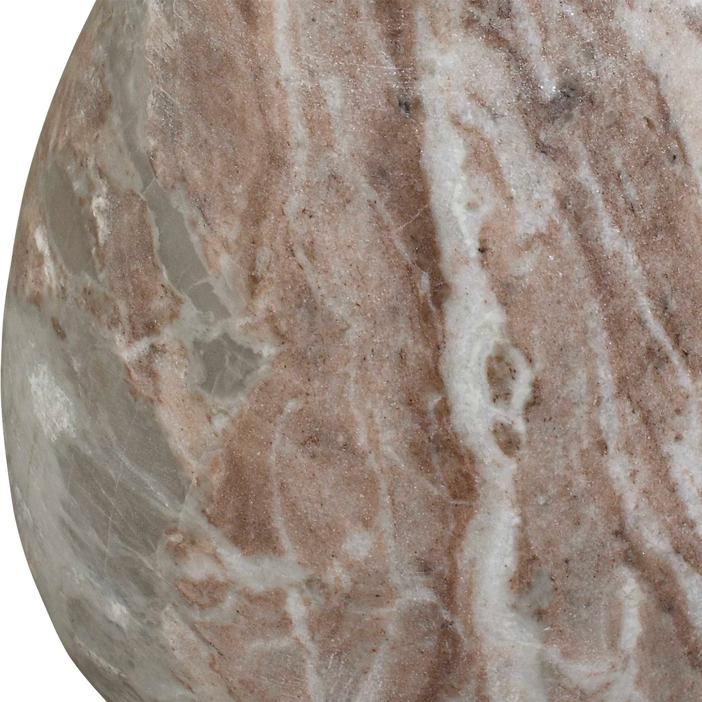 002 SI-2526287 | Closeup | Shura Indoor-Outdoor Accent Table by Uttermost in brown, white and rust. Made from marble, metal, mirror, mdf in a unique style.