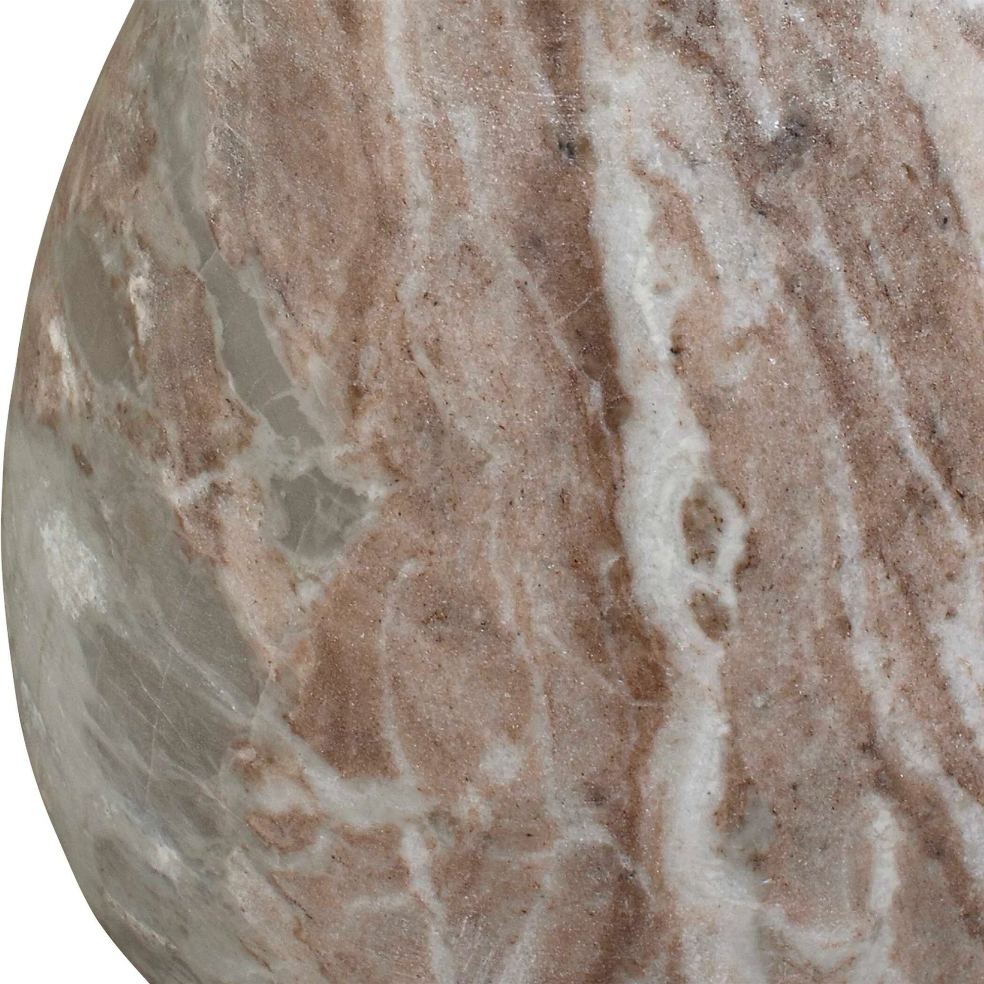 Shura Indoor-Outdoor Accent Table by Uttermost in brown, white and rust. Made from marble, metal, mirror, mdf in a unique style.