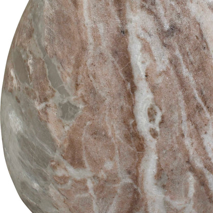 Shura Indoor-Outdoor Accent Table by Uttermost in brown, white and rust. Made from marble, metal, mirror, mdf in a unique style.