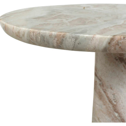 Shura Indoor-Outdoor Accent Table by Uttermost in brown, white and rust. Made from marble, metal, mirror, mdf in a unique style.