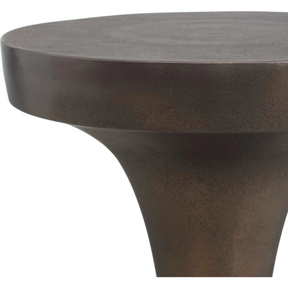 Miko Indoor-Outdoor Drink Table by Uttermost in bronze. Made from aluminium in a unique style.