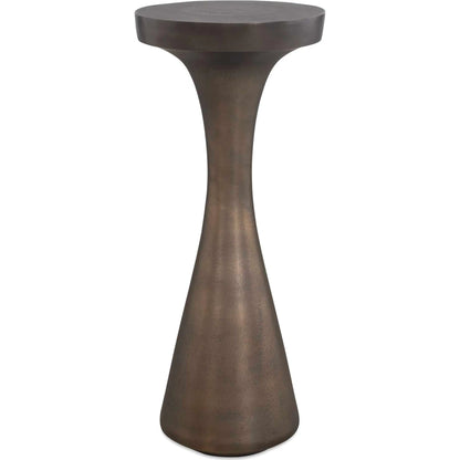 Miko Indoor-Outdoor Drink Table by Uttermost in bronze. Made from aluminium in a unique style.