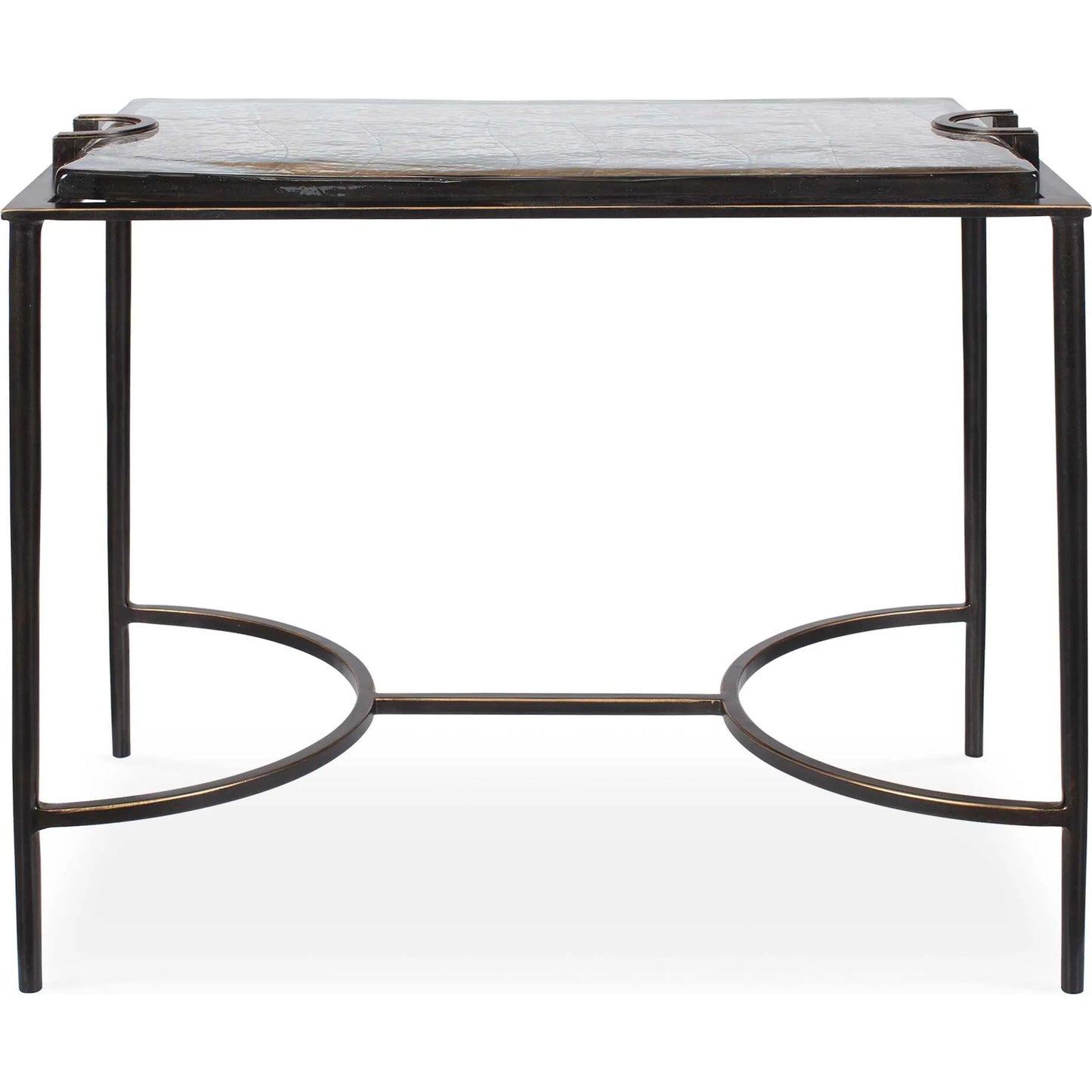 000 SI-2630687 | Additional Silo | Eisen Textured Glass Accent Table by Uttermost in dark. Made from iron, glass in a unique style.