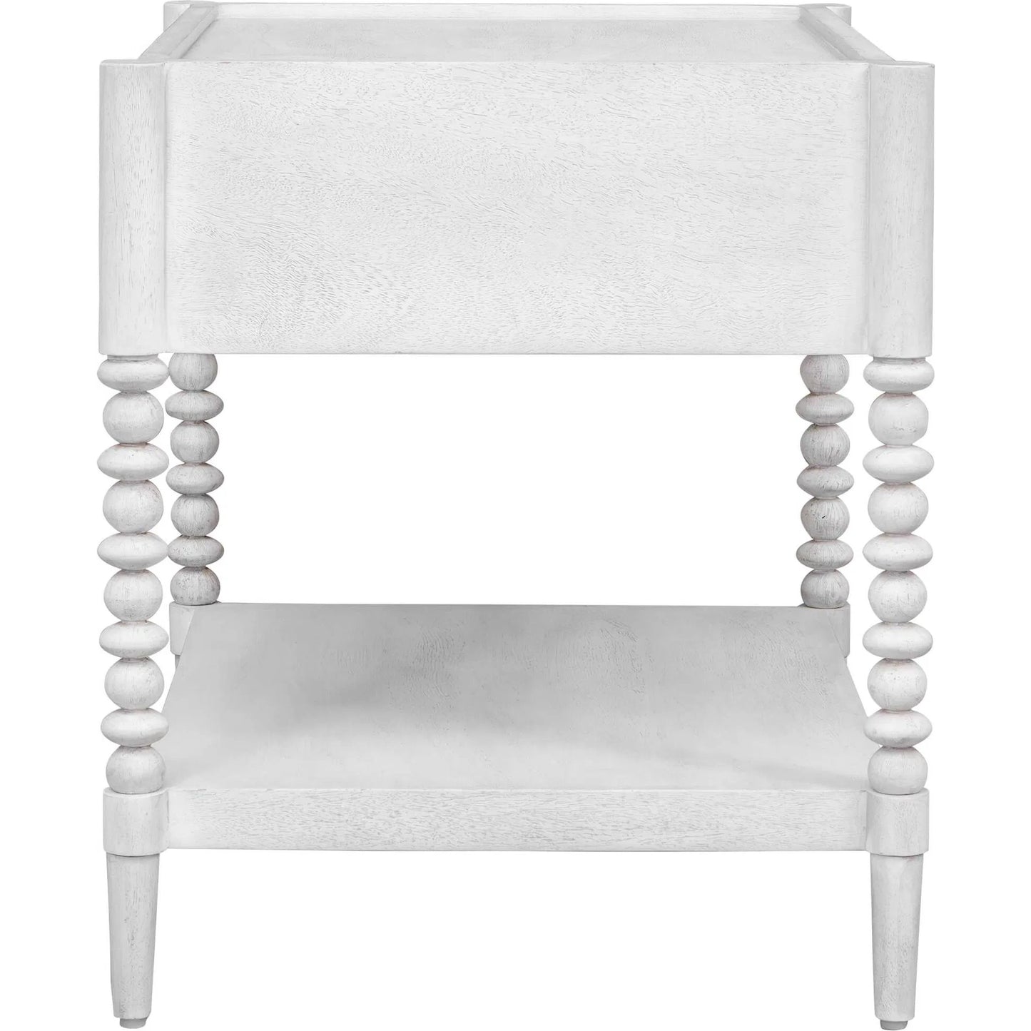 002 SI-2630688 | Closeup | Bales Side Table by Uttermost in white and gold. Made from mdf mango veneer, javamixwood in a unique style.