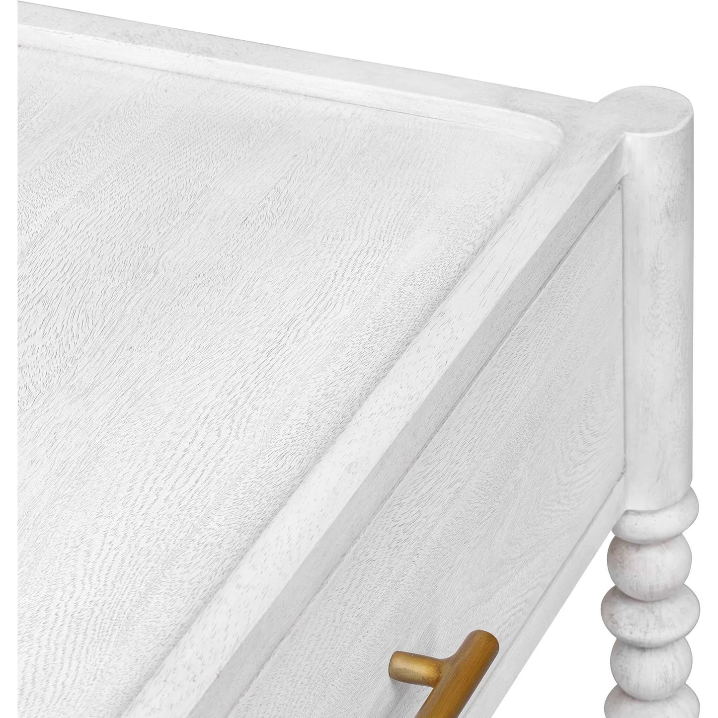 005 SI-2630688 | Unknown | Bales Side Table by Uttermost in white and gold. Made from mdf mango veneer, javamixwood in a unique style.