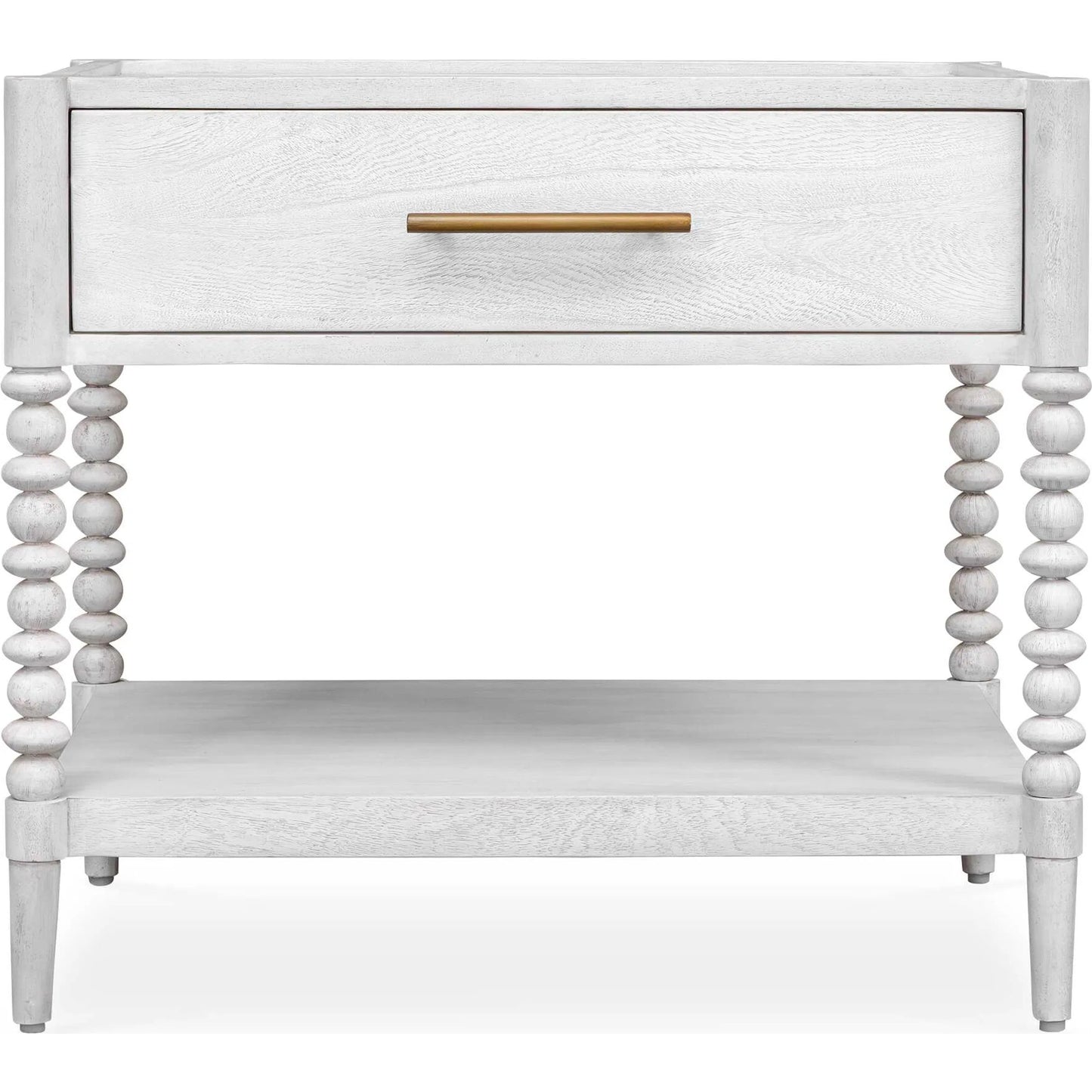 000 SI-2630688 | Additional Silo | Bales Side Table by Uttermost in white and gold. Made from mdf mango veneer, javamixwood in a unique style.
