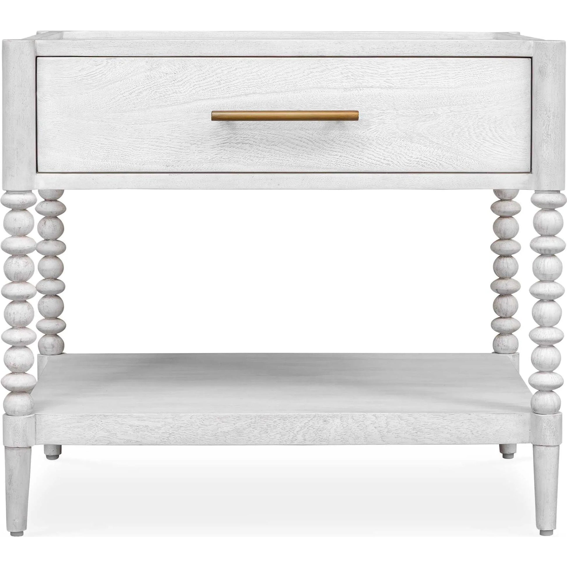 Bales Side Table by Uttermost in white and gold. Made from mdf mango veneer, javamixwood in a unique style.