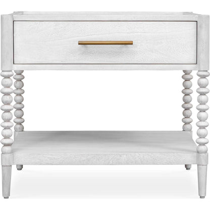 Bales Side Table by Uttermost in white and gold. Made from mdf mango veneer, javamixwood in a unique style.