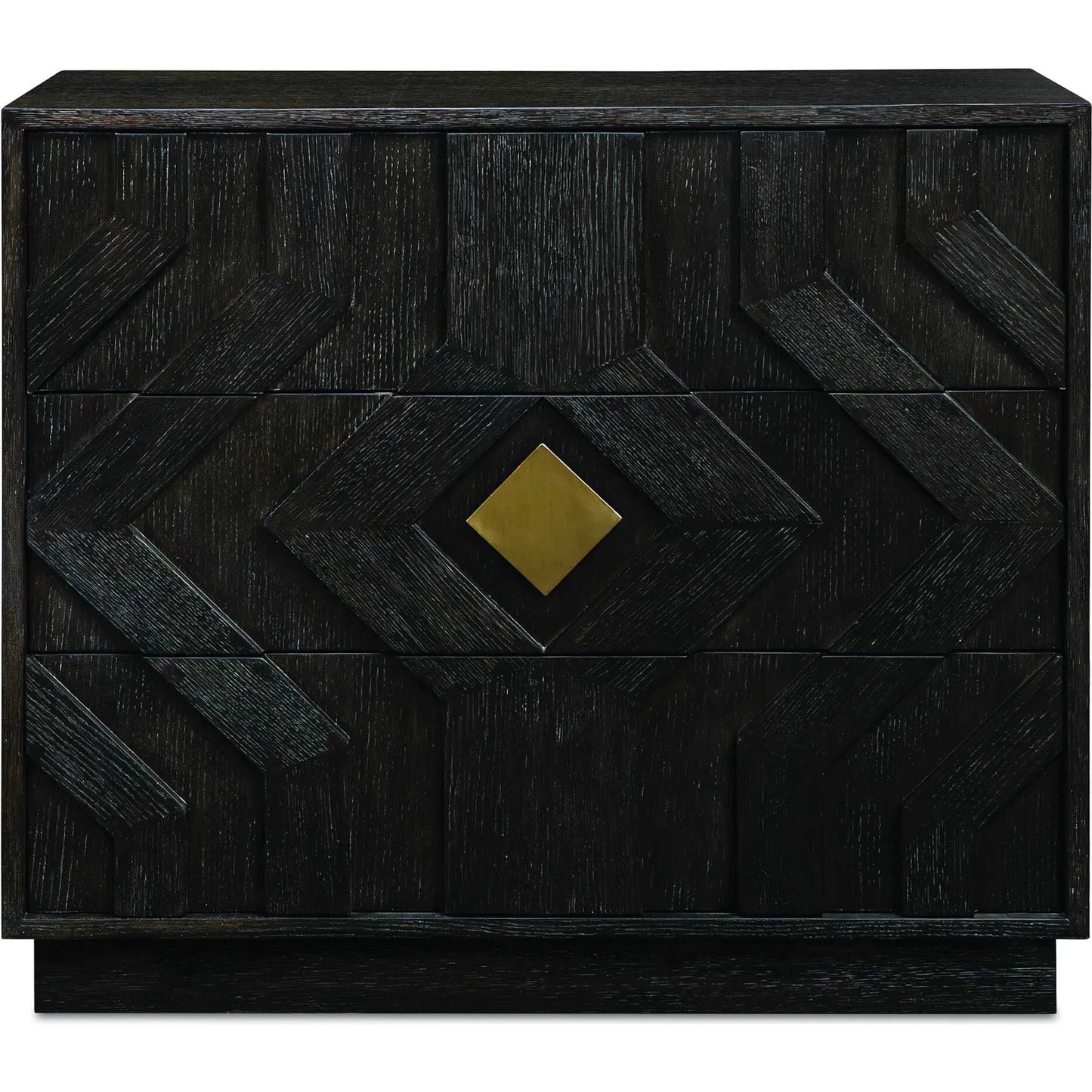 000 SI-2630693 | Additional Silo | Faulkner 3 Drawer Modern Chest by Uttermost in black, brass and gold. Made from mdf oak veneer, oak wood in a unique style.