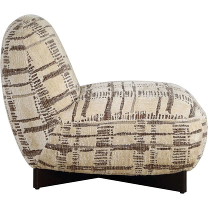 Evans Modern Armless Accent Chair by Uttermost in brown and dark. Made from foam, fabric, rubber wood in a unique style.