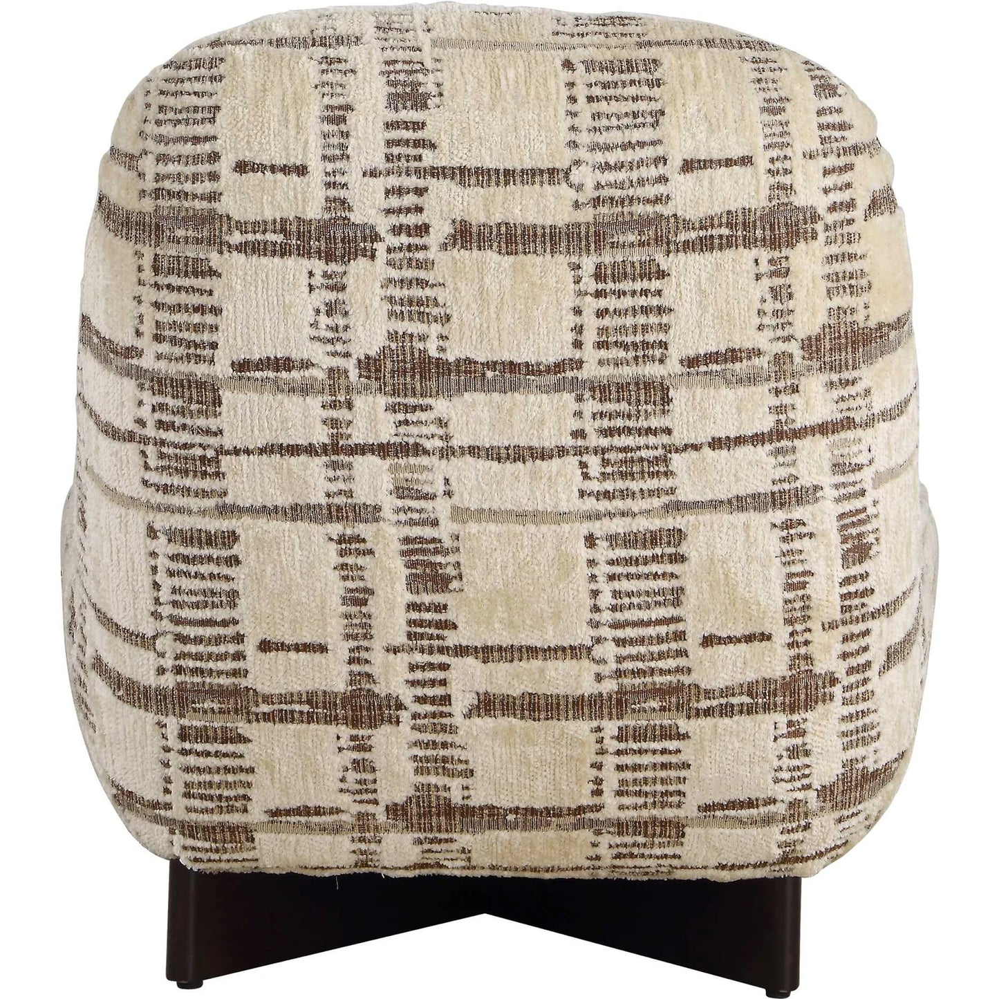 005 SI-2630772 | Unknown | Evans Modern Armless Accent Chair by Uttermost in brown and dark. Made from foam, fabric, rubber wood in a unique style.