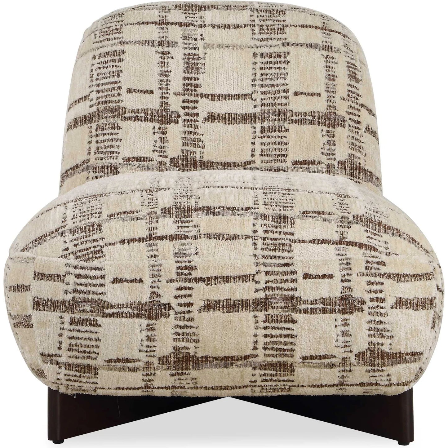 000 SI-2630772 | Additional Silo | Evans Modern Armless Accent Chair by Uttermost in brown and dark. Made from foam, fabric, rubber wood in a unique style.
