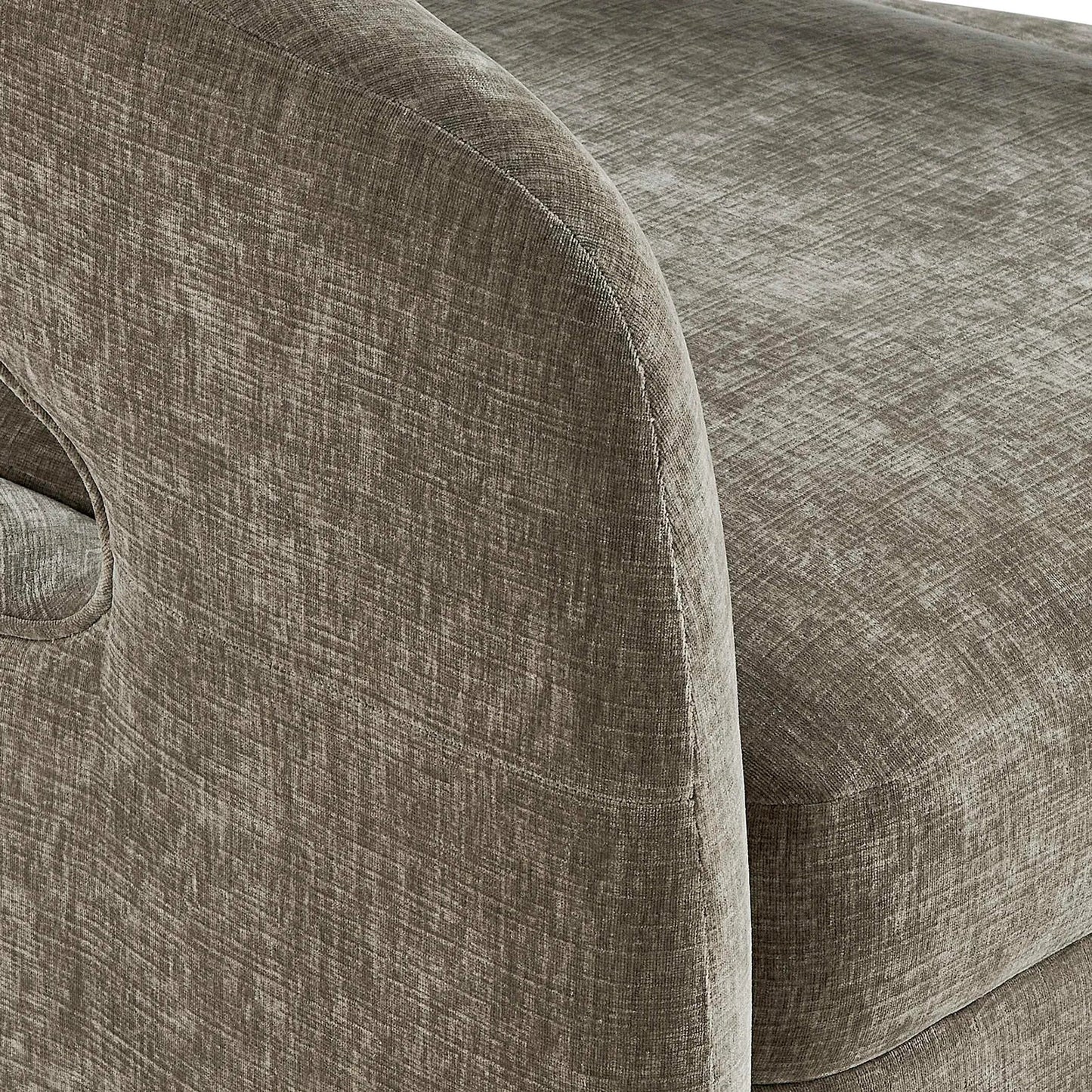 006 SI-2630775 | Unknown | Breis Swivel Barrel Chair by Uttermost in gray and taupe. Made from plywood:, fabric :, foam:, swivel metal in a unique style.