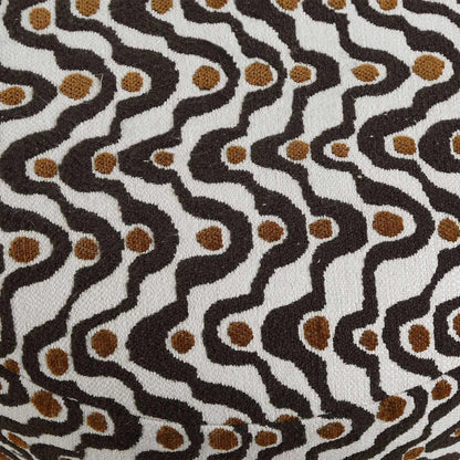 Cas Plush Espresso Ottoman by Uttermost in brown and rust. Made from solid wood, plywood, foam, fabric in a unique style.