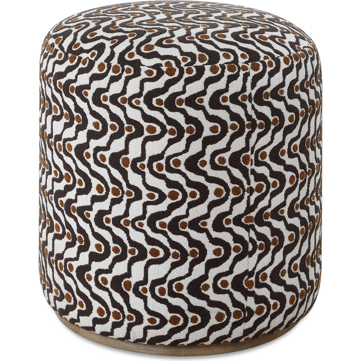 000 SI-2630778 | Primary Silo | Cas Plush Espresso Ottoman by Uttermost in brown and rust. Made from solid wood, plywood, foam, fabric in a unique style.