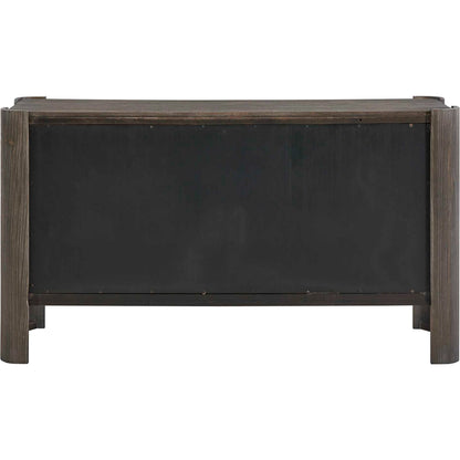 Drury 2 Door Cabinet by Uttermost in black and dark. Made from acacia solid, poplar solid wood, acacia veneered board, mdf, solid iron handles in a unique style.