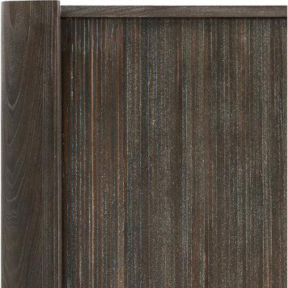 Drury 2 Door Cabinet by Uttermost in black and dark. Made from acacia solid, poplar solid wood, acacia veneered board, mdf, solid iron handles in a unique style.