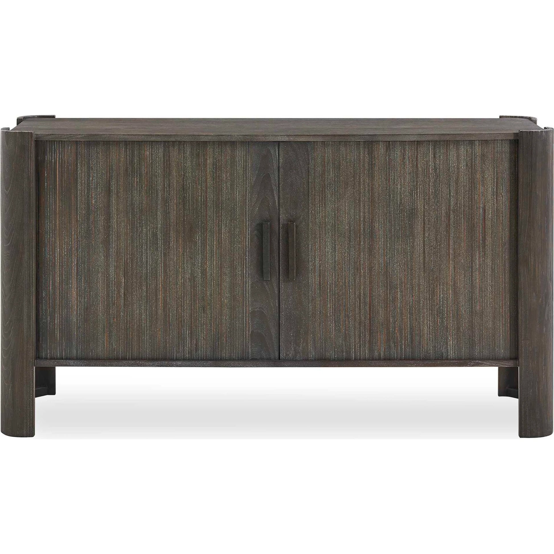 Drury 2 Door Cabinet by Uttermost in black and dark. Made from acacia solid, poplar solid wood, acacia veneered board, mdf, solid iron handles in a unique style.