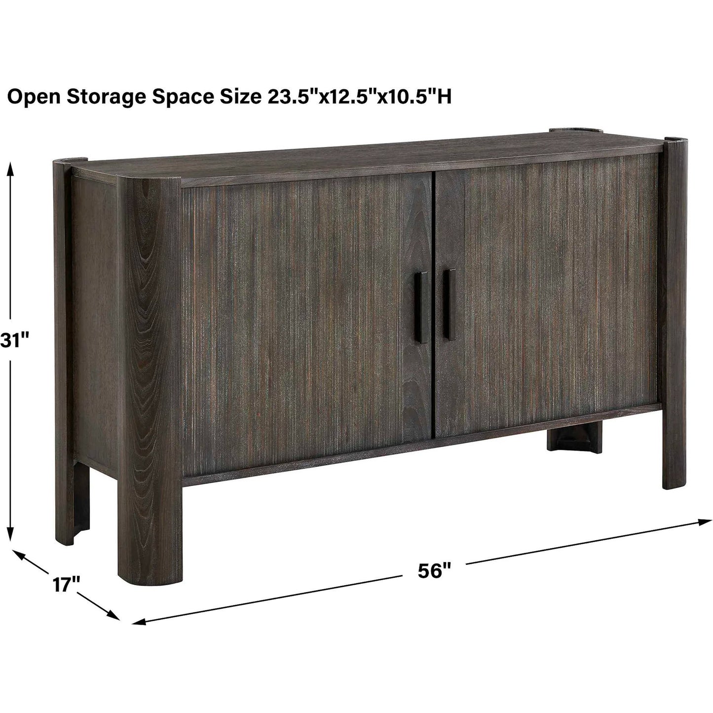 012 SI-2630701 | Unknown | Drury 2 Door Cabinet by Uttermost in black and dark. Made from acacia solid, poplar solid wood, acacia veneered board, mdf, solid iron handles in a unique style.