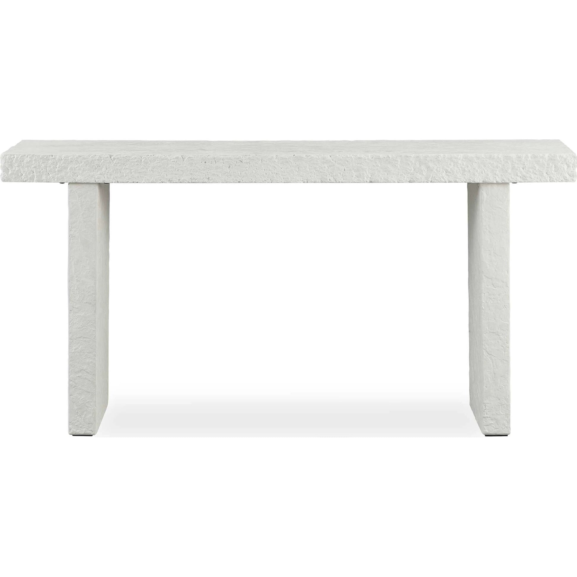 Hagan Indoor/Outdoor Limestone Console Table by Uttermost in white and concrete. Made from grc- glass fibre reinforced concrete in a unique style.