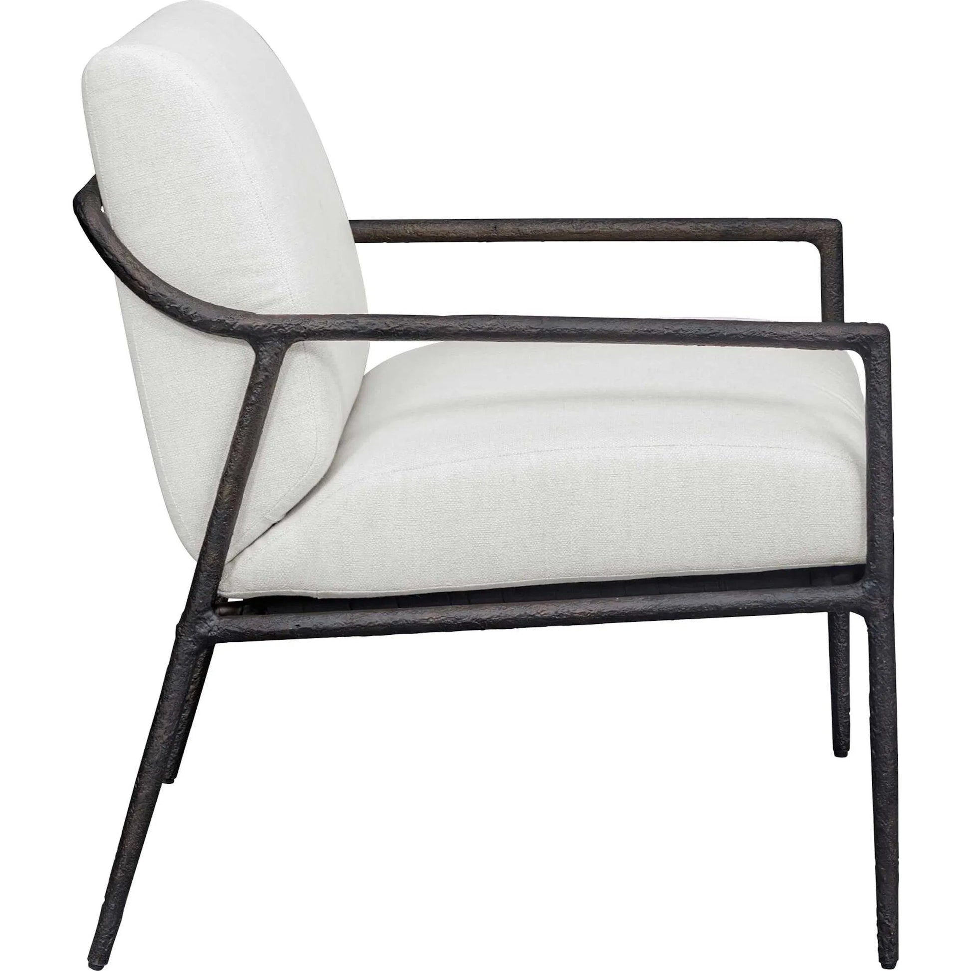 Thayer Outdoor Upholstered Lounge Chair by Uttermost in oyster. Made from metal aluminum, fabric crescent cloud dancercloud dancer in a unique style.