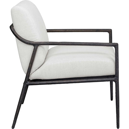 Thayer Outdoor Upholstered Lounge Chair by Uttermost in oyster. Made from metal aluminum, fabric crescent cloud dancercloud dancer in a unique style.